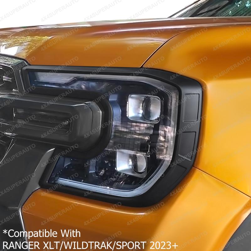 Front Headlight Cover For Ford Ranger Raptor Next Gen 2023 2024 Wildtrak XLT Sport Lamp hoods Car Accessories