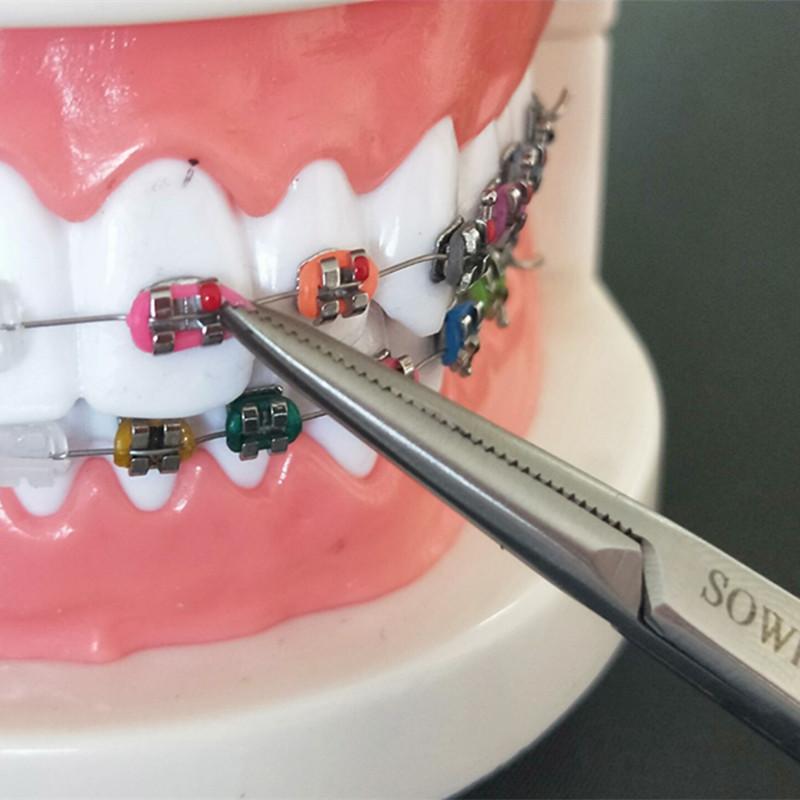 Стоматологическое ортодонтическое Матье эластичное кольцо для перевязки лигатуры держатель для галстука 14 см очень тонкий клюв