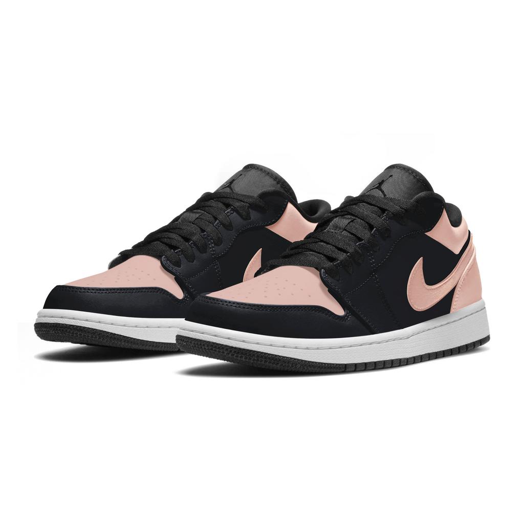 Jordan Air Jordan 1 Нескользящие Устойчивые к истиранию Низкие Скейтбордические кроссовки Унисекс Черный 553558-132(Команда963-)