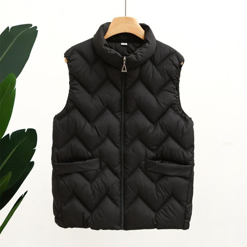 Жилет женский осенне-зимний модный жилет для мам куртка свободная и легкая пуховая жилетка из хлопка жилет жилет теплая хлопковая куртка топ