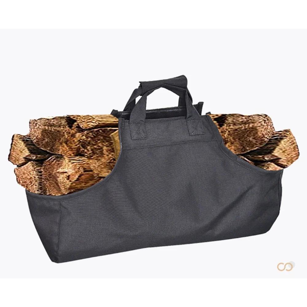 Oxford Cloth Portable Firewood Carrier Bag for Easy Carrying For Logs and Firewood Tools Lightweight and Space Saving