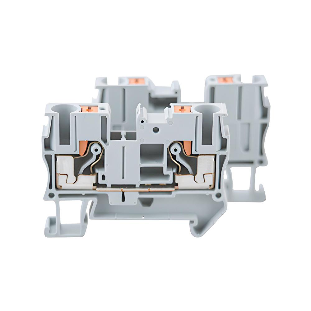 PT-6 Din Rail Terminal Block  Connectors Push In Spring Screwless Feed Through PT6 Wire Connector 10Pcs