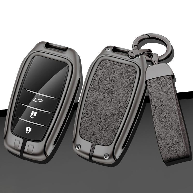 Кожаный чехол-оболочка для автомобильного ключа Toyota Yaris Cross Hilux Innova Fortuner Camry Land Cruiser 200 300 Prado Crown TLK 200