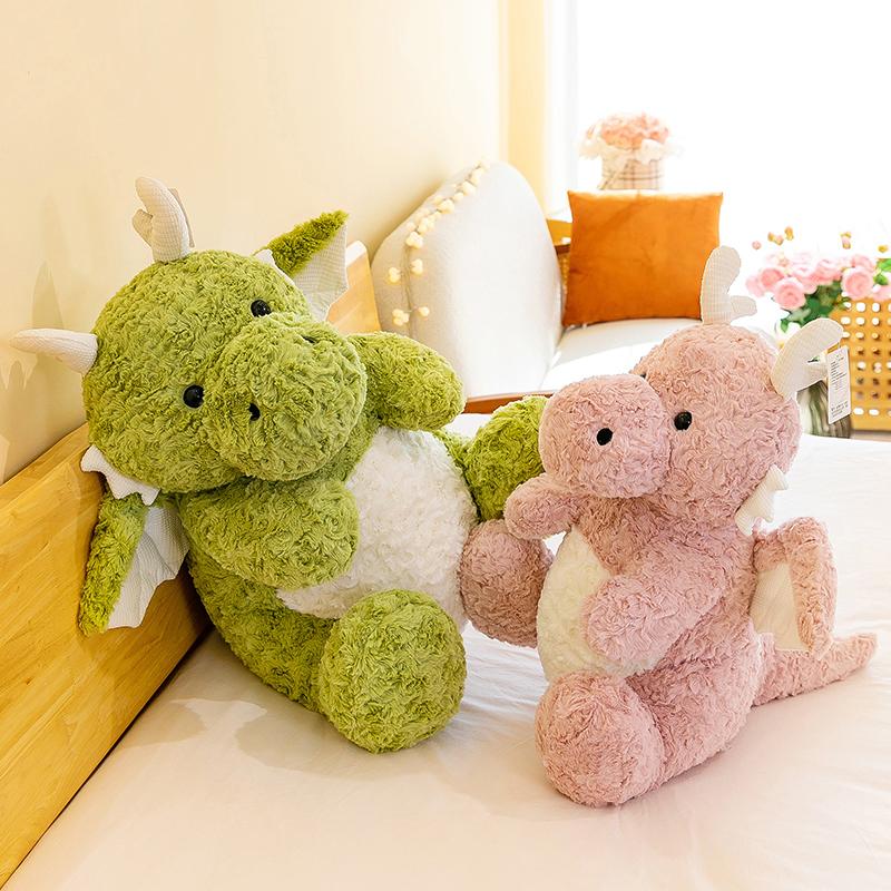 Green Little Flying Dragon Plush Toy Cloth Doll Dinosaur Soft Stuffed Animal Sleeping Pillow Cushion Kids and Girls