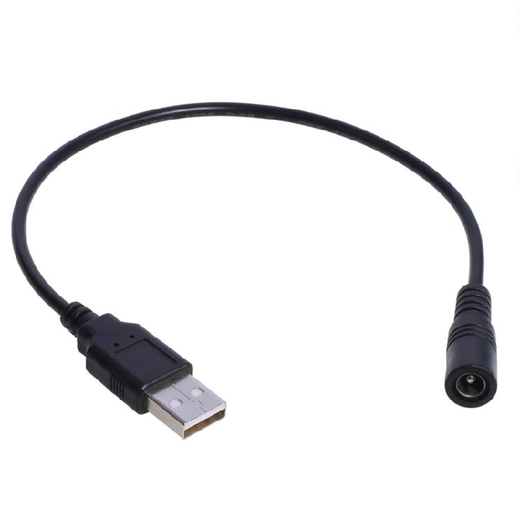 30см USB на DC 5.5x2.1мм 5В Кабель питания Штекер USB на штекер DC (бочка) Провод