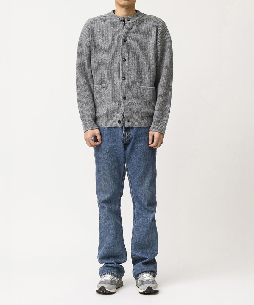 BEAT&SLNC Morrow Crewneck Cardigan (Melange Grey)