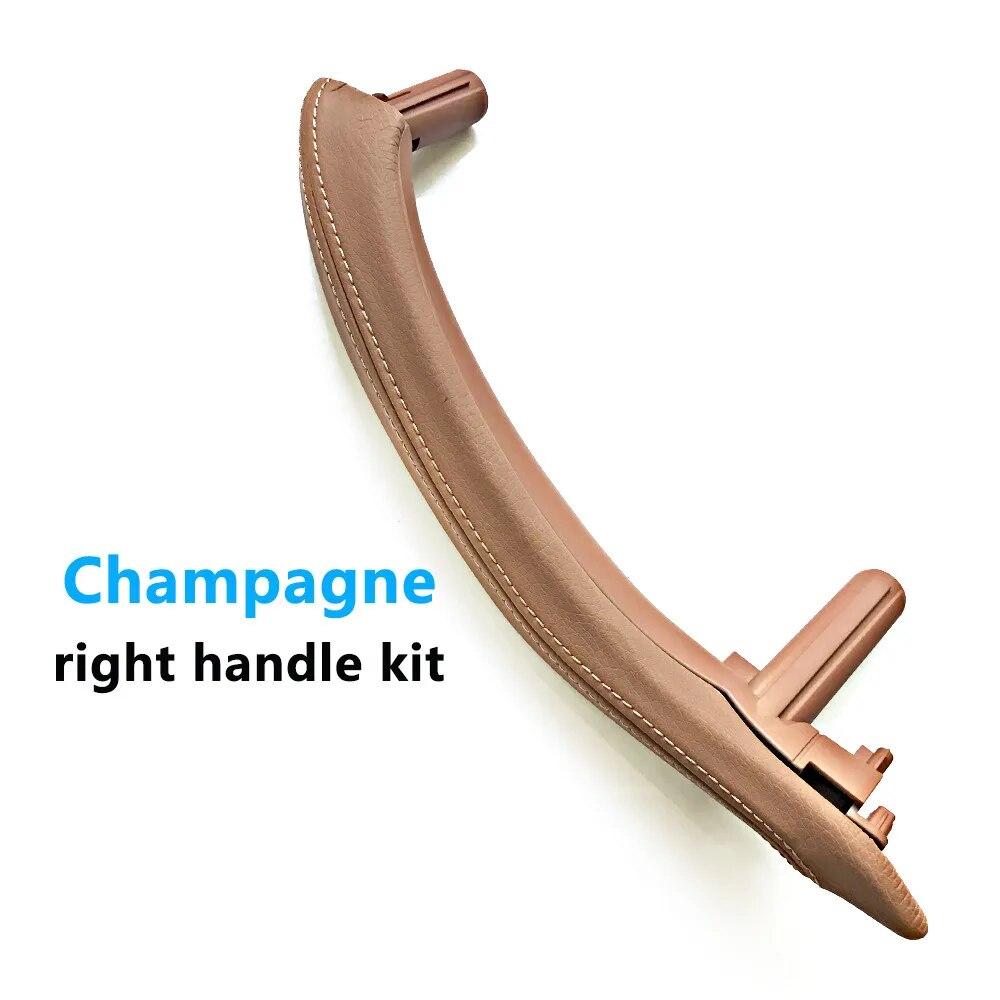 LHD Car Interior Left Right Passenger Door Pull Handle With Outer Leather Cover Trim Replacement For BMW X5 X6 F15 F16 2014-2018