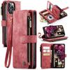 Lanyard Leather Wallet Card Phone Case For iPhone 18 Pro Max 17 Air 17E 16 Plus 16E 15 14 12 13 11 XS XR X Zip Flip Stand Cover