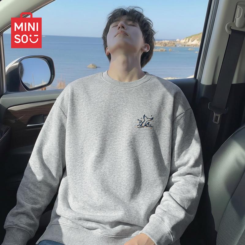 MINISO Мужской модный свитшот с круглым вырезом