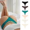 Seamless Ice Silk T-Back Thong - Plus Size Sporty Yoga Underwear with Metal Ring