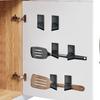 Wall-Mounted Punch-Free Pot Lid Storage Rack with Sticky Hooks