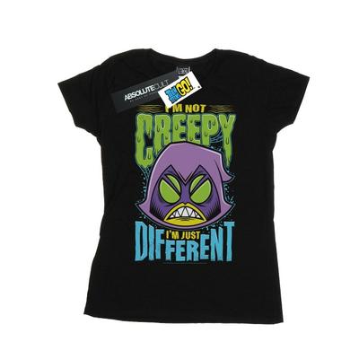 Женская/женская хлопковая футболка Teen Titans Go Creepy Raven