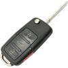Сменный корпус ключа-брелока, подходит для VW Volkswagen Jetta Passat Golf Beetle Rabbit GTI CC EOS, 4 кнопки, бесключевой доступ, корпус пульта дистанционного управления с необрезанным лезвием