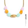 Весна Лето Стиль Нержавеющая Сталь Конфетный Цвет Смоляной Камень Цепочка Ручная Работа Ожерелье 2026 Водонепроницаемый Светлый Цвет Украшения