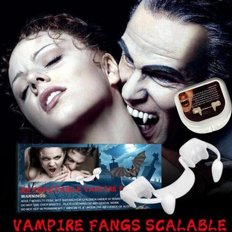Хэллоуин Вампирские Клыки Зубы Реалистичные И Многоразовые С Коробкой Для Хранения