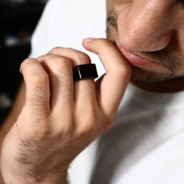 Европейская мода, роскошные мужские винтажные кольца-печатки, титановые гладкие широкие квадратные кольца на палец, кольцо из нержавеющей стали