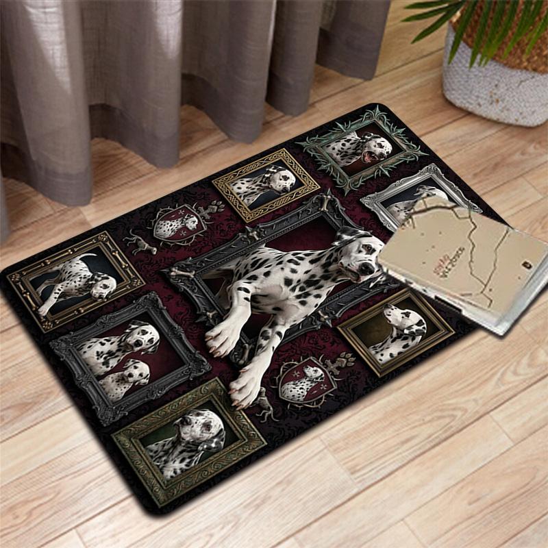 Dalmatian Legacy Frames Pattern Rug Floor Mat for Living Room or Bedroom Soft and Comfortable Carpet a Gift for Birthday and Holiday.