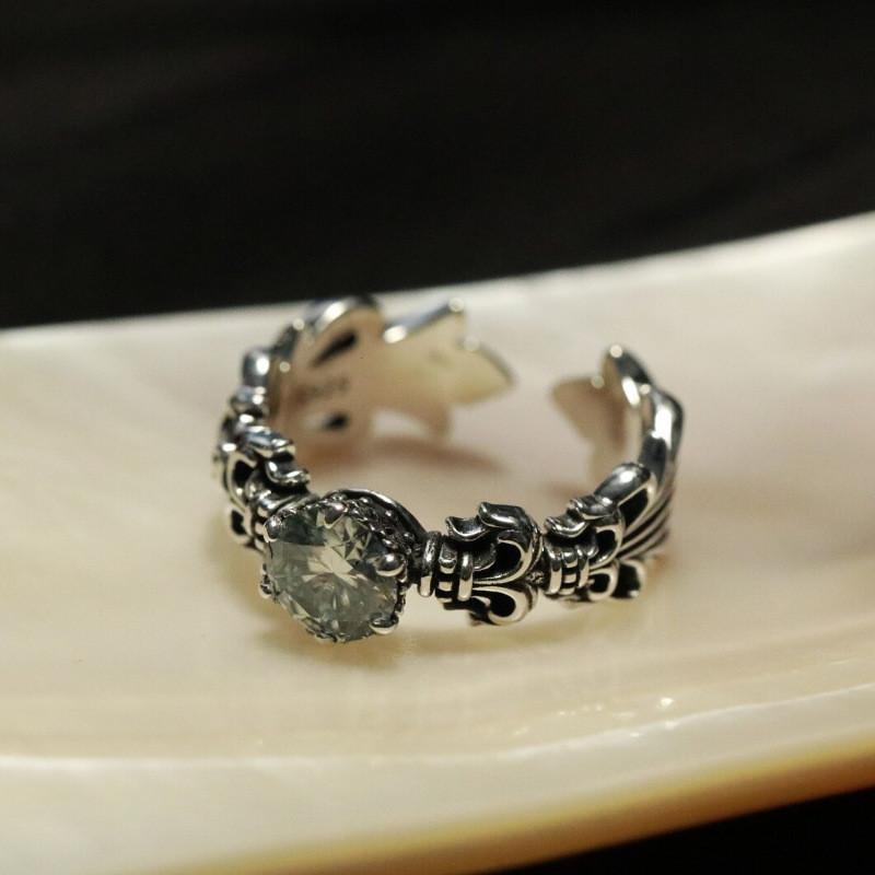 Elegant And Modern Iris Blue Moissanite Ring For Women Geometric Design Adjustable Size