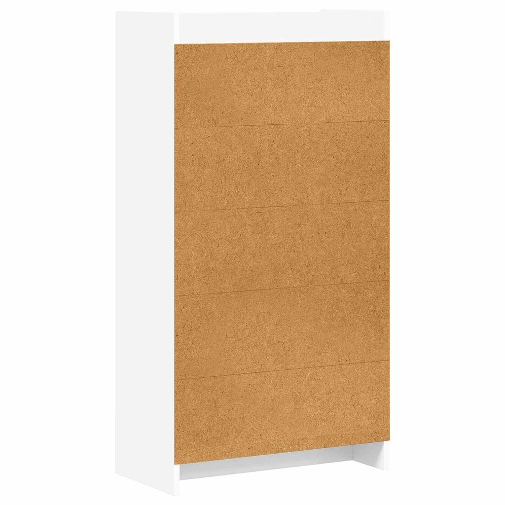Bookshelf White 59 x 30 x 111 cm Engineered Wood