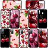 Чехол для телефона Samsung Galaxy S25 S23 S22 S24 Ultra FE A05 A06 A15 A16 A36 A37 A35 A54 A24 A52 A55 A56 A57 A25 A26 A53 A17 Летние фрукты Вишня Чехол