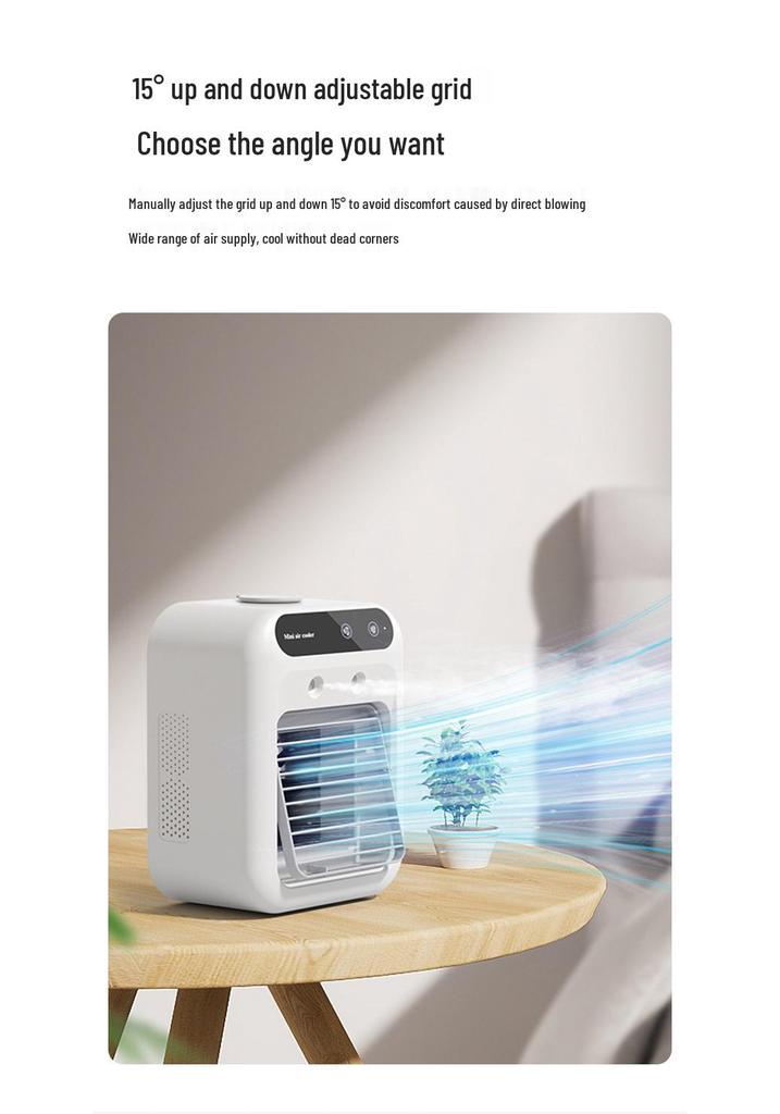 (New) Mini Portable Desktop Air Conditioner Fan - Compact Cooling for Dorms and Students
