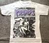 Футболка с принтом концертного тура группы The Cramps 90-х Унисекс Футболка с принтом Повседневная рубашка с коротким рукавом - Мужская Летняя Хлопковая ...