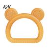 Textured Silicone Soothing Toy Bear Teether for Babies, Sore Gums Baby Easy to Clean Teething Toy, Ring 6-12 Months Infants