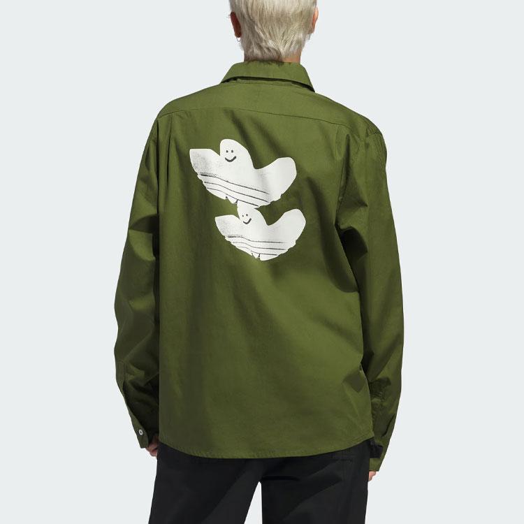 Adidas Originals Shmoofoil Спортивная рубашка с длинными рукавами на пуговицах Топы унисекс Wild-Pine IU0081