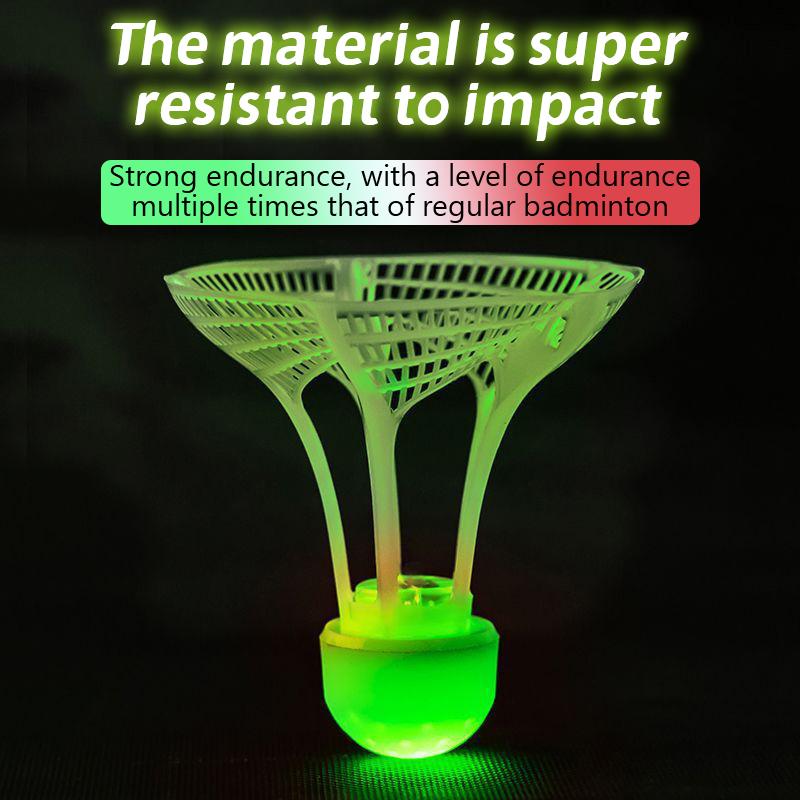 1 шт. Светящиеся в темноте ветрозащитные светящиеся воланы для бадминтона Суперпрочные пластиковые нейлоновые со светодиодами