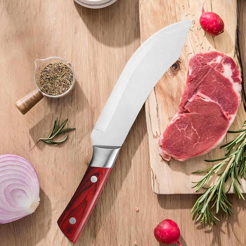 Нож для мясника, нож из нержавеющей стали с деревянной ручкой, нож для обвалки, нож для мяса, инструмент для приготовления пищи