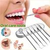 Набор из 5 предметов/Набор из 6 предметов Нержавеющая сталь Стоматологические Оральные Инструменты Чистка Зубной Нитью Удаление Зубного Камня Легко Чистить Не Легко Сломать Стоматологическое Оральное Зеркало Уход
