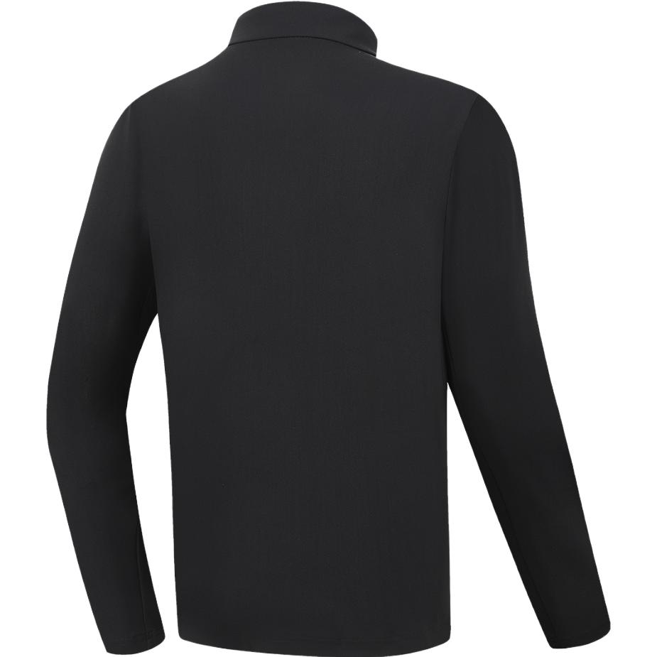 FILA T Shirts Men's Pitch Black Stand Collar Moderate Straight Fit A11M335206FBK