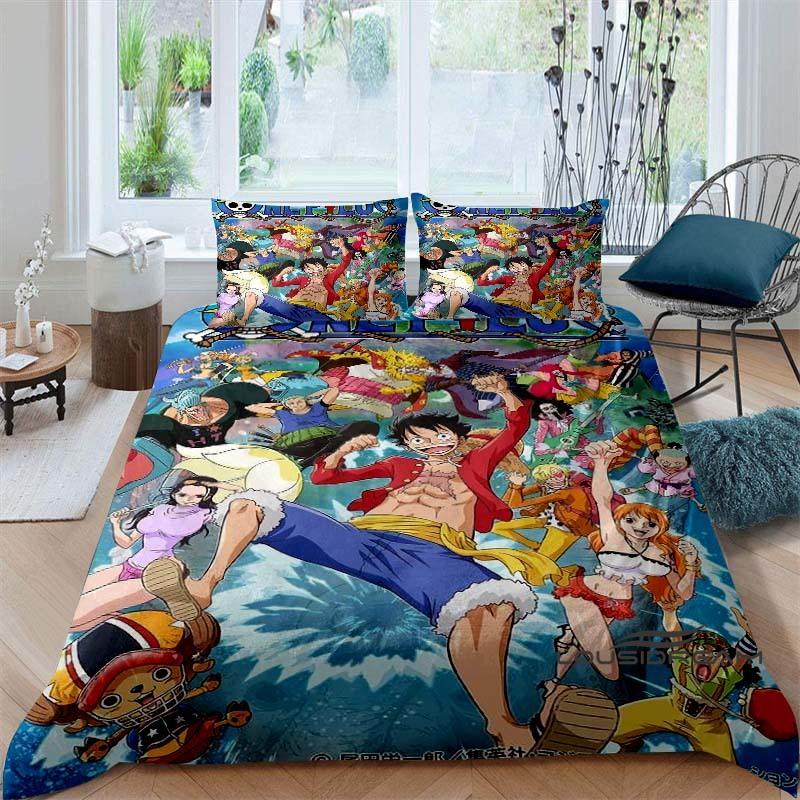 The Monkey D. LuffyONE PIECE three-piece bedding set—including a duvet cover and two pillowcases—makes the perfect holiday gift.