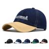 Бейсболка из джинсовой ткани с цветными блоками, мужская кепка с вышитыми буквами, женская шляпа от солнца