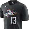 Nike Los Angeles Clippers Paul George 22-23 City Edition Short Sleeve T-Shirt Men Tops Black DV5992-019