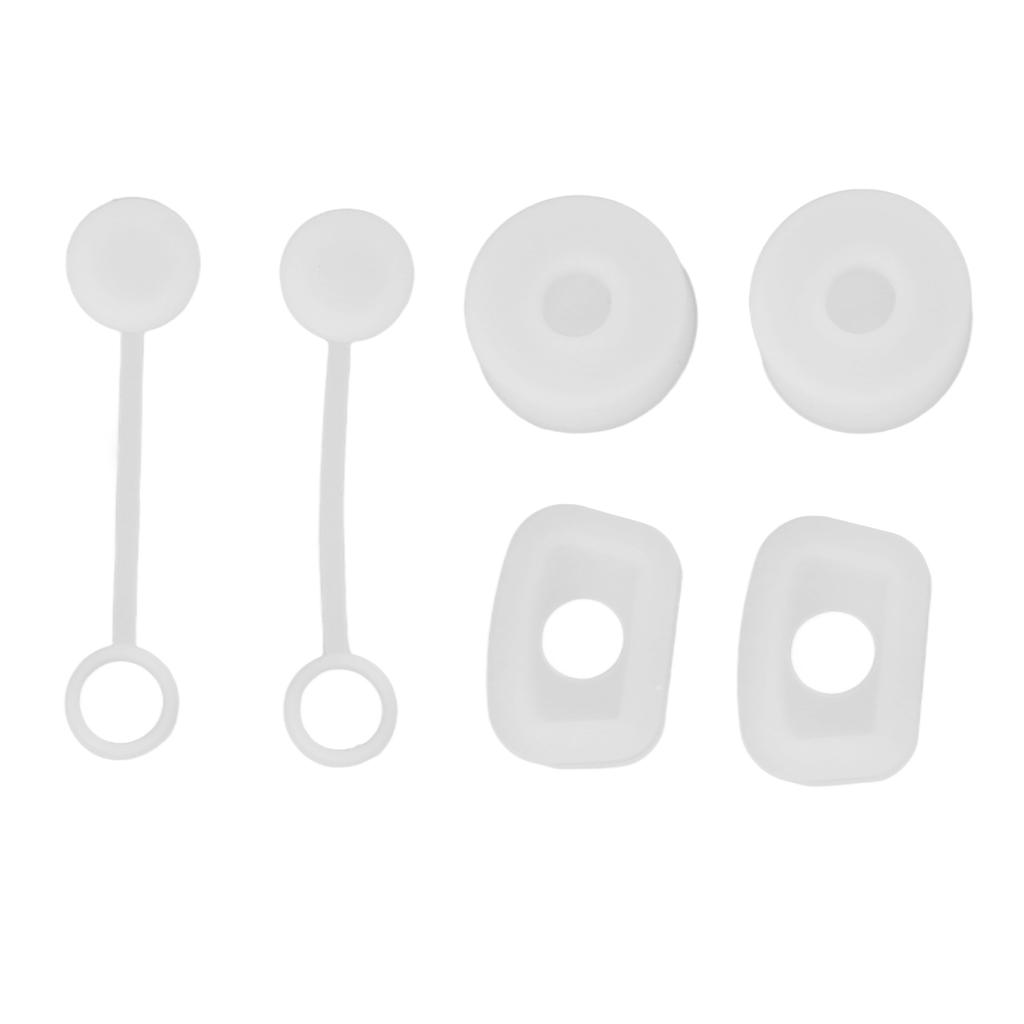 6 ШТ. Заглушка для соломинки для чашки, герметичная, многоразовая, крышка для соломинки, квадратная, круглая, защита от проливания, силиконовый набор заглушек от протекания