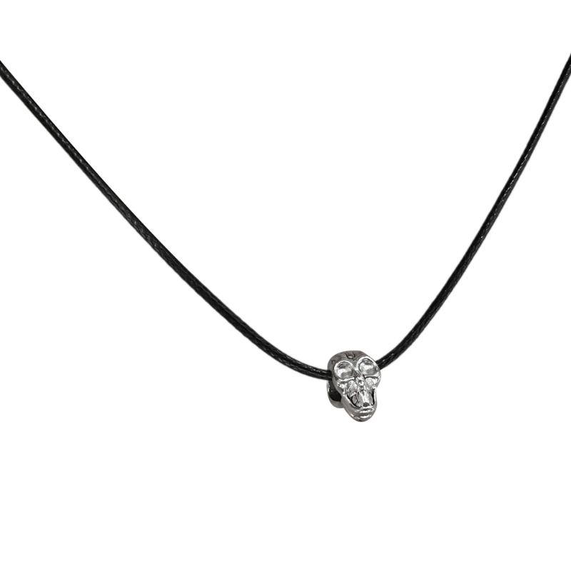 Ретро Ожерелье-подвеска Череп Антикварная Акриловая Ключичная Цепь Винтажные Готические Украшения Подарки Ожерелья-чокеры Скелет