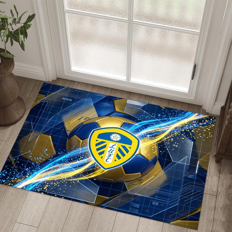 Футбольный дизайн Leeds United Хрустальный бархатный ковер Уютный Не?Нескользящий ковер с принтом для спальни, гостиной, прихожей