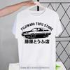 AE86 Япония Аниме JDM Футболка Мужская Ретро Топы Футболки Харадзюку Initial D Гоночный Дрифт Автомобиль Футболка Уличная Одежда Хип-Хоп Мужская Футболка