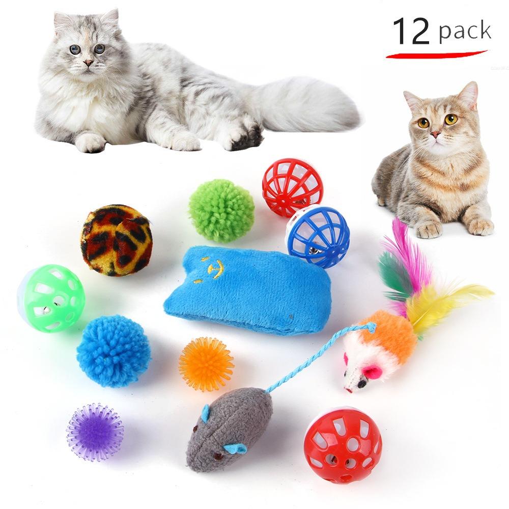 12/14/20PCS Sisal Mouse Funny Cat Stick Interactive Cat Supplies Cat Toys  Interactive Play