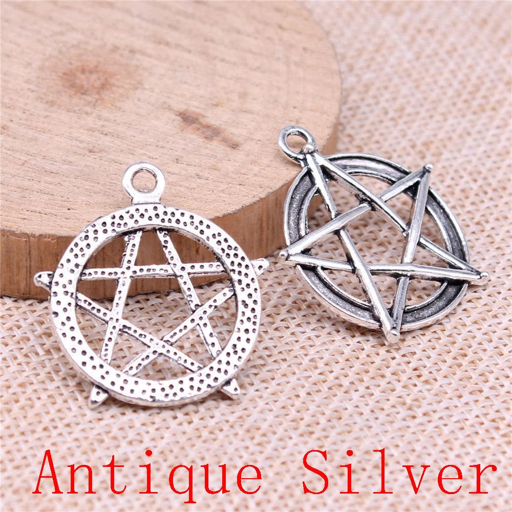 Hollow Pentagram Charms Pendant For Bracelet Necklace Jewelry Making Craft Findings