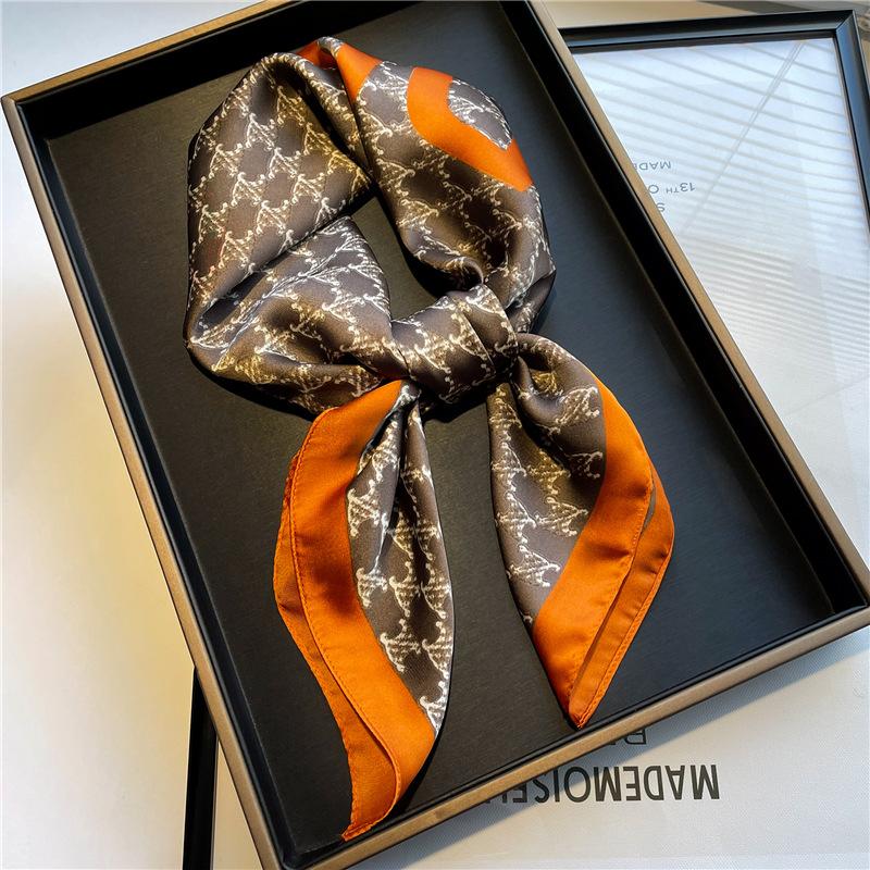70 * 70cm New Silk Small Square Scarf For Women'S Neck Protection Professional Scarf Versatile Hair Tie Headscarf Scarf