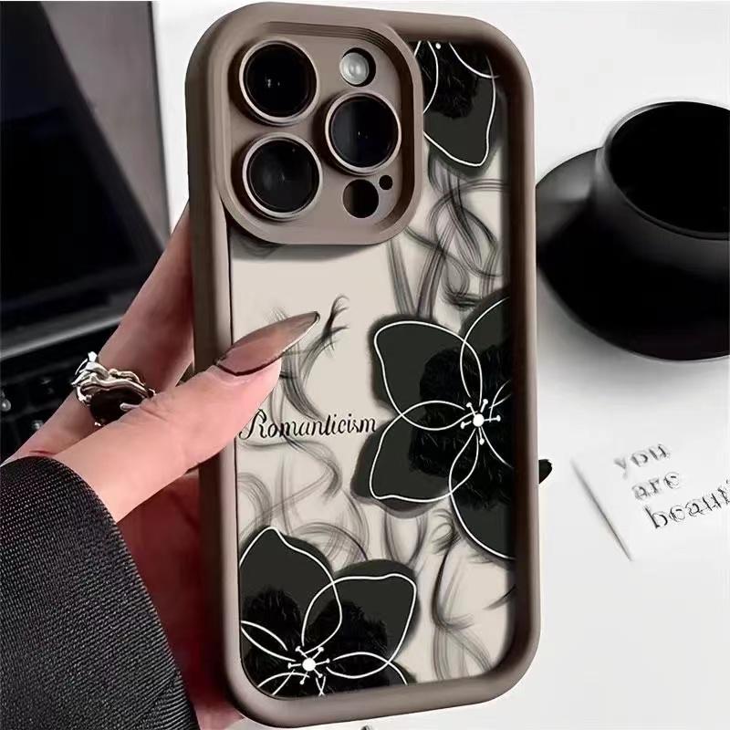 Nice Butterfly Flower Silicone Phone Case For iPhone 15 12 13 14 11 Pro Max XR XS X 7 8 Plus Shockproof matte Soft Cover