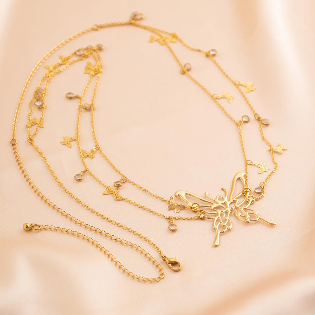 Boho Sexy Hollow Butterfly Taile Belt Belt Chain для женщин Summer Bikini Tassel Подвеска Link Body Jewelry Gift