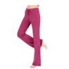 Auroth Solid Color Women High Waist Wide Leg Flared Pants Stretch Trousers Drawstring Sports Pants