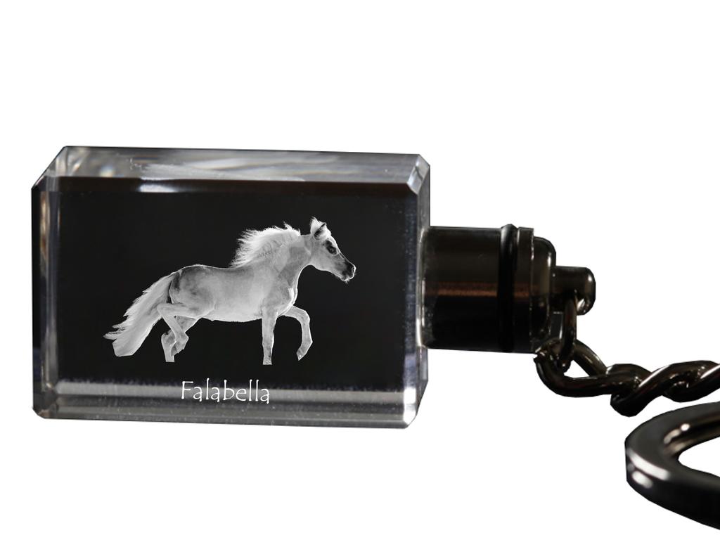 Falabella - Crystal Pendant with Photo of a Horse, Illuminated Pendant, Unique Gift by Art-Dog Brand