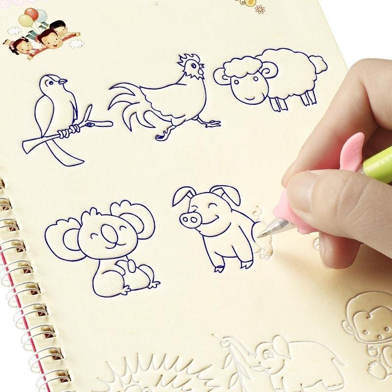 Шаблон для каллиграфического написания цифр для дошкольников