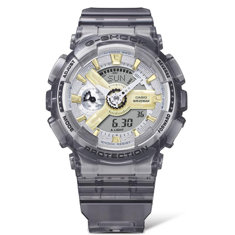 Casio Мужские часы G-SHOCK, смола, водостойкость 200 м, цифровые, ударопрочные, кварцевые, GMA-S110GS-8A