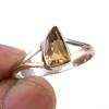 Natural Citrine Gemstone Handmade 925 Sterling Silver Jewelry Ring Size 8.5 Y7S60