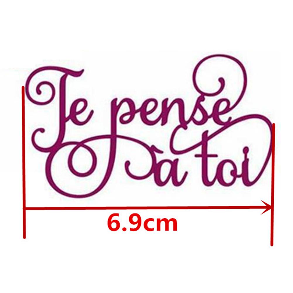 H1# Французский алфавит Вырубные штампы для скрапбукинга Декоративное тиснение Ремесло